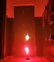 Пиротехнический фонтан ФЕЕРИЯ, красный (синий) огонь + серебро, 2 метра, 40 секунд. Видео!