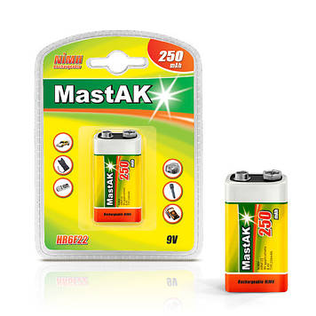 Акумулятор MastAK "Крона" 9v ( 8,4 v 250mAh )