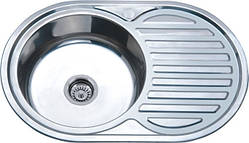 Врізна кухонна мийка з неіржавкої сталі Platinum 7750 Декор 0.6