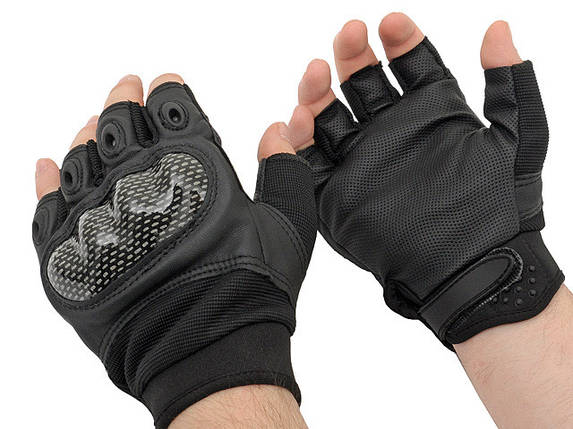 Military Combat Gloves mod. III (Size M) - Black [8FIELDS] (для страйкболу), фото 2