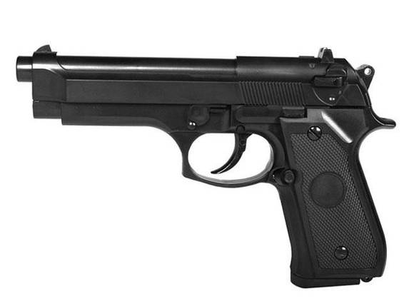 Страйкбольний пістолет M92F/M9 Non-Blowback Airsoft Gas Pistol — Black [STTi] (для стрейкболу), фото 1