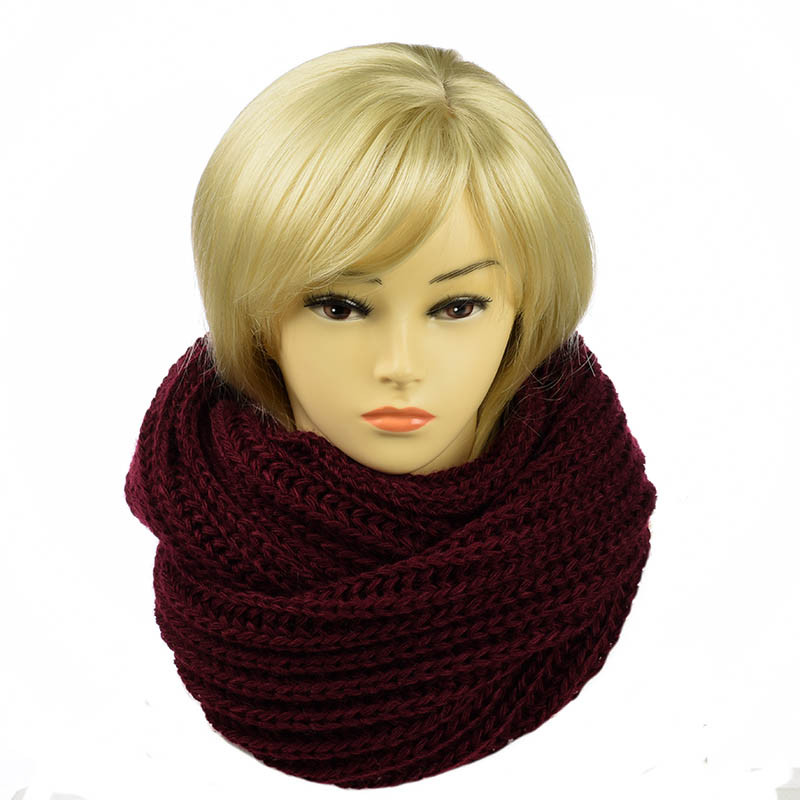 Шарф-хомут "Англійська гумка" бордовий