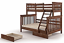 Ліжко дерев'яне тримісне Скандинавія, фото 2