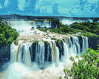 Раскраска по цифрам Водопад Игуасу Бразилия (VPS822) 50 х 65 см DIY Babylon