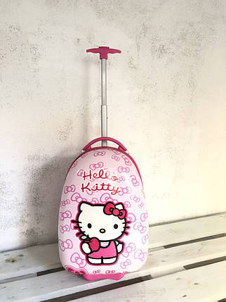 Дитяча валіза для дівчинки на 2-х колеса ручна поклажа "Hello Kitty" Хелоу Кітті 44 см Дитяча валіза, фото 2