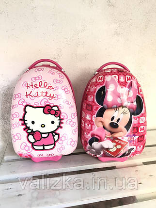 Дитяча валіза для дівчинки на 2-х колеса ручна поклажа "Hello Kitty" Хелоу Кітті 44 см Дитяча валіза, фото 2