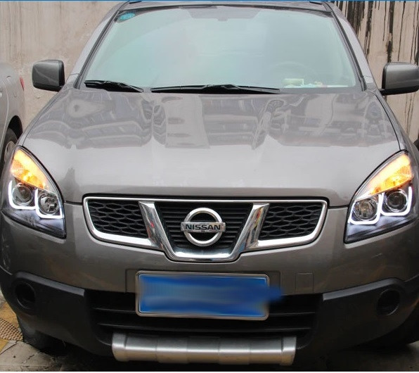 Передние фары LED тюнинг оптика Nissan Qashqai J10 (06-09) ксенон (ID ...