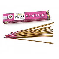 Golden Nag Meditation (Медитация)(Vijashree)(12 шт/уп)(15 гр.)масала благовоние
