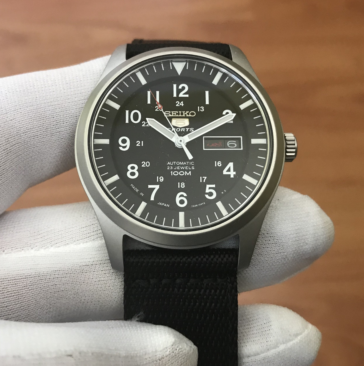 Часы Seiko 5 SNZG15K1 Military Automatic Black Dial