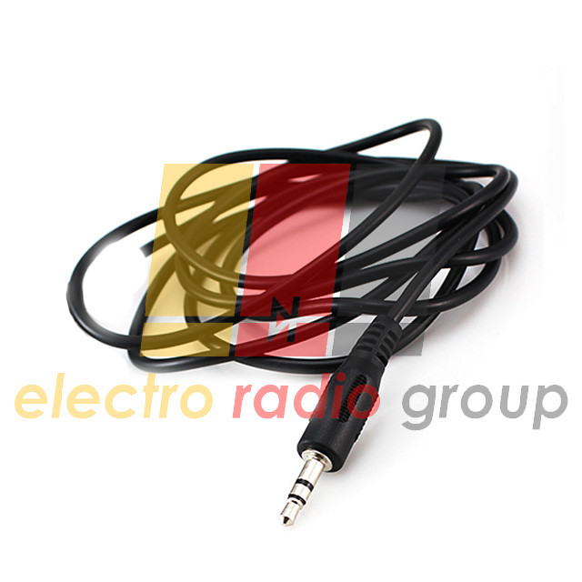 Штекер 3,5 мм стерео, з кабелем 1,5 м., чорний