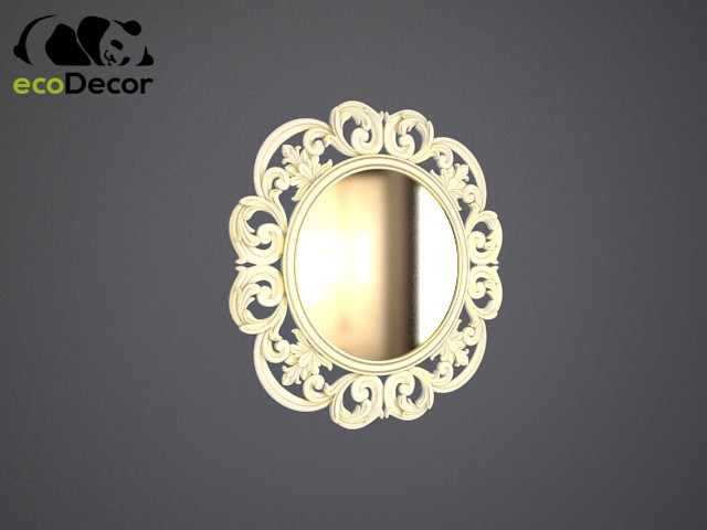 Зеркало в ванную белое с золотом Valletta R3 - фото 5 - id-p811729913