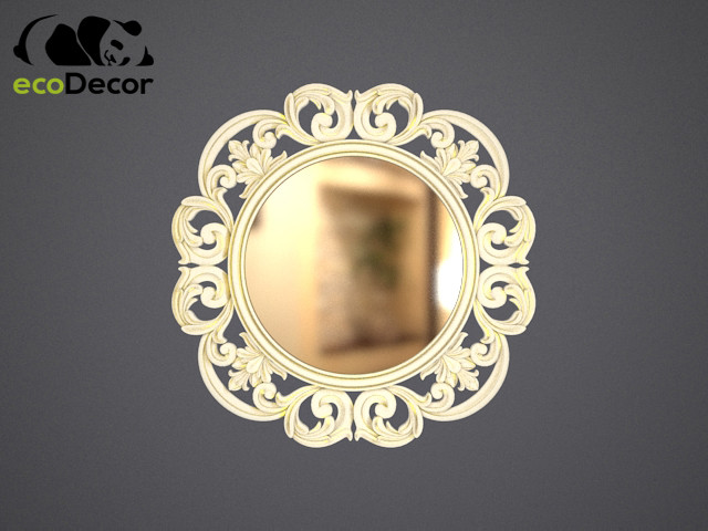 Зеркало в ванную белое с золотом Valletta R3 - фото 3 - id-p811729913