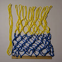 Сітка баскетбольна «Стандарт», шнур діаметром 3 мм. (стандартна) синьо-жовта