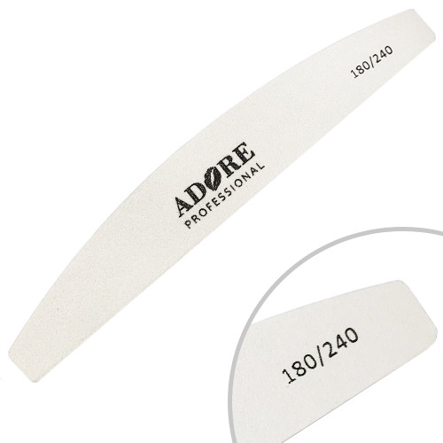 Пилка для нігтів напівкруг 180/240, Adore