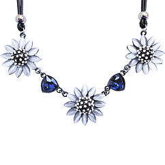 Намисто, Кольє Айстри з Котячим Оком Стразами і Кристалами на Шнурі, Біжутерія