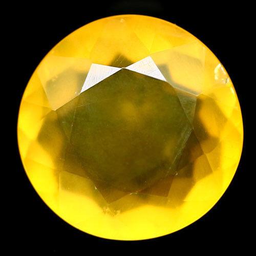 7.83 кт. Природний жовтий мексиканський опал круг