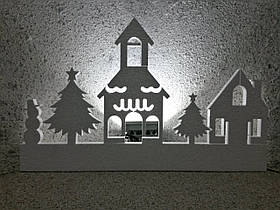 Новорічний декор для вікон Панорама No9. 100 см. Товщина 3 см.