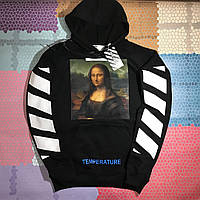 Толстовка Off White Mona Lisa Black | Худи офф вайт | кенгуру оф вайт