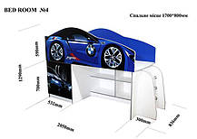 Детская кровать-чердак Bed-Room №4 Молния Маквин красный, Бренд 1700*800, фото 3