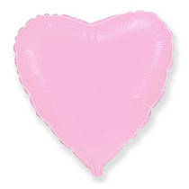 Фольгована кулька серце пастель світло-рожева 18" 201500RS Flexmetal