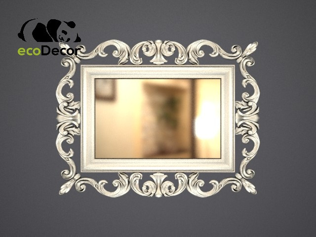 Зеркало в ванную белое с золотом Dalian R3 - фото 6 - id-p811923876