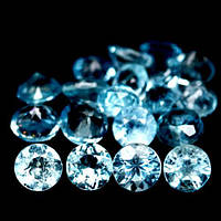 2.00 кт. Природний аквамарин 2.8-3.4 мм. 20 штук