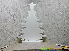Ялинка висотою 100см на 74 см товщ 5см на підставці без зірки з пінопласту