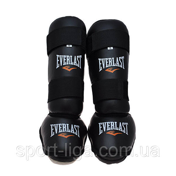 Захист гомілки та стопи Everlast | Щитки на ноги чорні