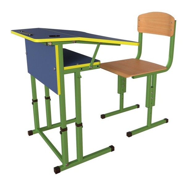 Школьная парта и ученический стул для НУШ с регулировкой высоты, комплект мебели - фото 8 - id-p83535757
