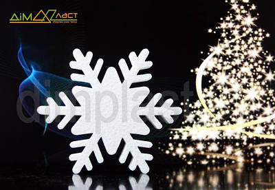 Сніжинка з пінопласту середня 15 см