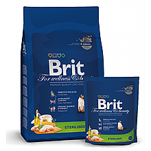Корм Brit Premium Cat Sterilised для стерилізованих кішок і кастрованих котів, 8 кг
