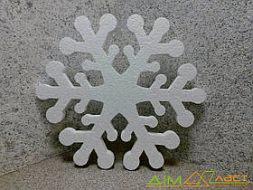 Сніжинка № 02 з пінопласту  50 см — новорічна прикраса, декор для вітрин і фасадів