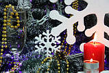 Сніжинка з пінопласту 32 см — декоративна новорічна прикраса, фото 4