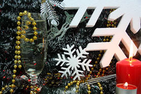 Сніжинка 32 см Товщ 1,8 см №011 з пінопласту від 10 шт.