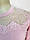 Джемпер жіночий рожевий рукав 7/8 ошатний з мереживом, фото 4