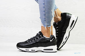 Жіночі,підліткові зимові кросівки Nike 95,чорно-білі 36р, фото 2