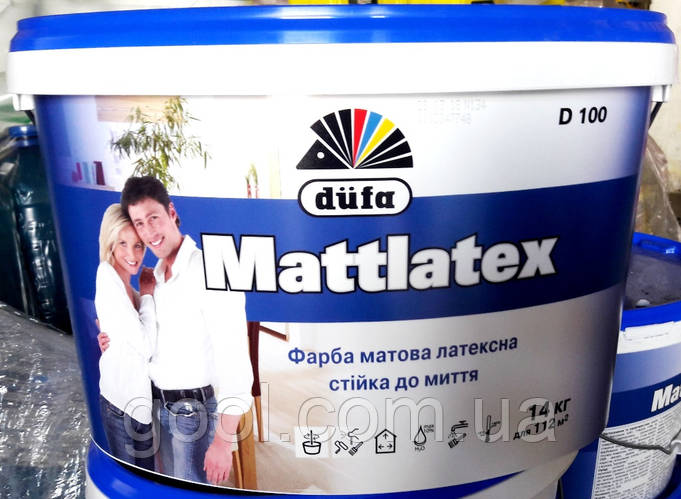 Купить Краска Дюфа Матлатекс Д100 водоэмульсионная ведро 10 л. ведро ...