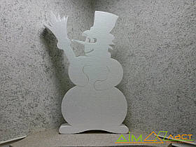 Сніговик №1 з пінопласту заввишки 100 см на 65 см Товщ 10см