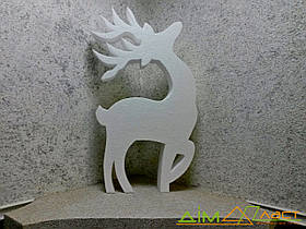 Олень 100 см на 50 см товщ 10 см No 2 з пінопласту.