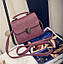 Жіноча маленька сумочка на металевій застібці коричнева, фото 4