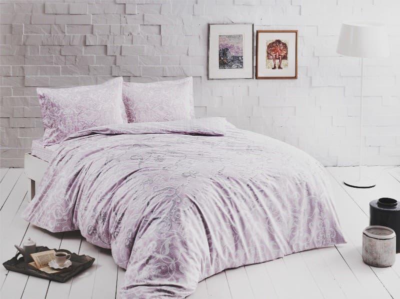 Постільна білизна TAC normal saten Castillo lila сімейна (2 підковдри)