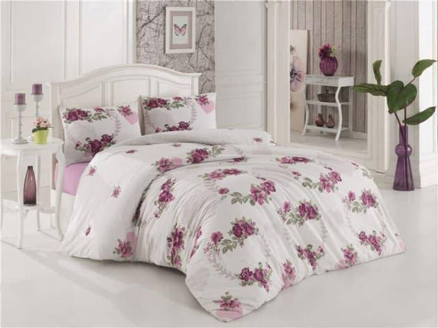 Постільна білизна KRISTAL Crown lila євро, фото 1