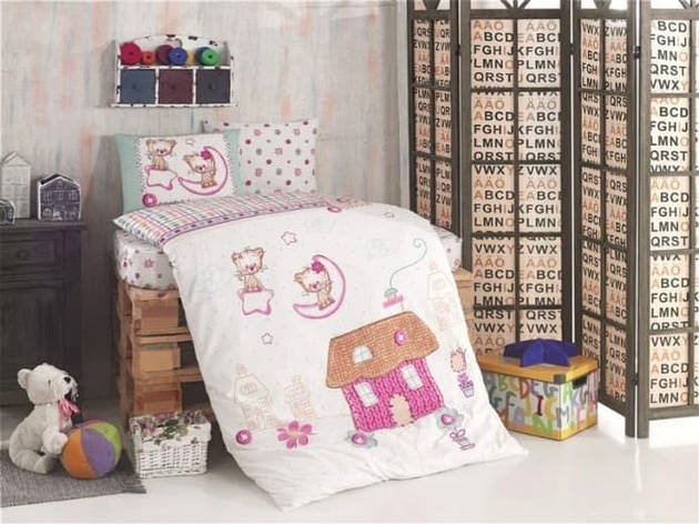Дитяче постільна білизна KRISTAL Sleepy cats somon дитяче, фото 1