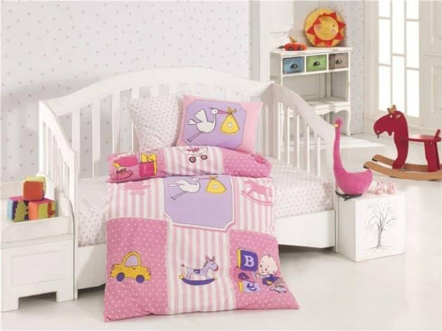 Білизна постільна дитяча KRISTAL Play time lila дитяче, фото 1