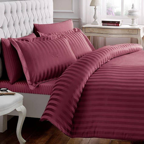 Постільна білизна Tivolyo Home NEW JACQUARD bordo двоспальний євро, фото 2