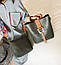 Жіноча сумка темно-сіра з кольоровим плечовим ремінцем набір 2в1 екошкіра, фото 2