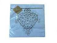 Паперова серветка на весілля (ЗЗХЗЗ, 20 шт.) Luxy Чарівне серце (802) (1 пачка)