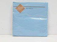 Серветки паперові однотонні (ЗХЗЗ, 20 шт.) Luxy Блакитна (4-3) (1 пачка)