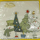 Серветки столові (ЗЗЗЗЗ, 20 шт.) La FleurНГ Сніговик-озорник (116) (1 пач)