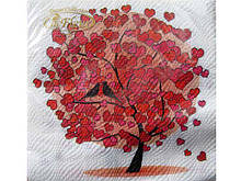 Серветки столові (ЗЗХЗ, 20 шт.) La Fleur Любовове дерево (057) (1 пач)
